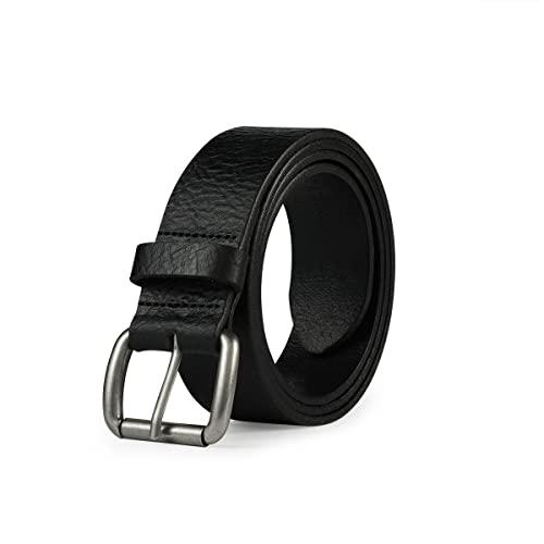TOPBELT Ceinture en cuir pour homme - Noir et marron - Grand et grand - Cadeau d'anniversaire, Noir , 38/40" taille Cover