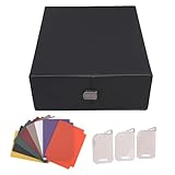 Drfeify Caja de Mazos de Cartas, 3 Filas Caja de Almacenamiento de Intercambio con 3 Divisores y 8 Puestos, Caja de Mazo de Comandantes de Cierre Magnético para TCG Baseball Sport (Grey)