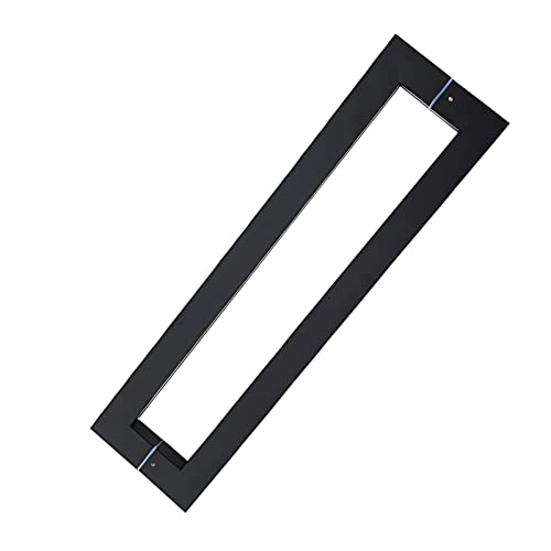 Poignée de traction double face noire mate pour porte en verre lourde