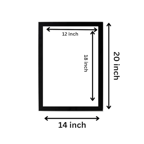 Image of Modern Photo Frame, Black Wood with Glass, 12x18 Inch, Wall Mountable, Rectangle Shape, Matte Black Finish, Contemporary Design for Home and Family Gatherings (4, 12X18)