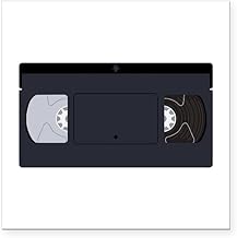 CafePress VHS Video Cassette Square Car Magnet 3 X 3 Square Car Magnet, Magnetic Bumper Display
