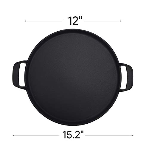 bbq777 7421 Enameled Cast Iron 12\" Gourmet BBQ System Griddle Replacement Parts for Weber Original Kettle Premium 22-inch Charcoal Grill, 22\'\' Smokers, Performer Premium Grill - Thumbnail 2