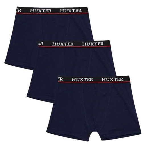 Kit 3 Cuecas Masculinas Boxer Cotton Basic Huxter Azul
