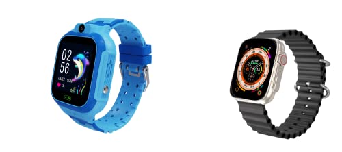 Image of sekyo Carepal Pro Smart Watch for Kids, Boys, Girls and Boys with Many Smart Features, Video Calling, Location Tracking(Carepal Pro Blue and S23 Ultra Combo for Men and Kids)