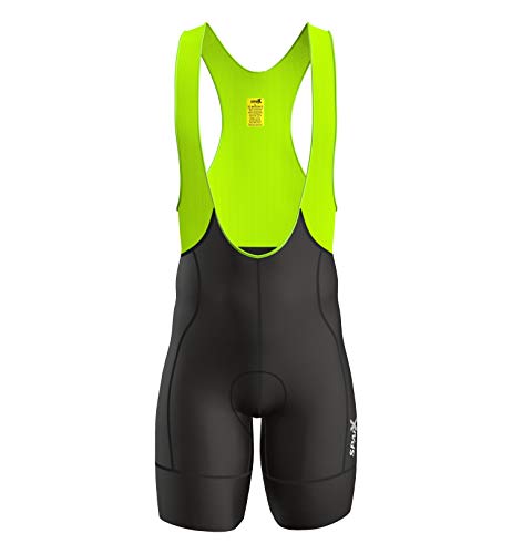 Sparx Elite Men's Cycling Bib Shorts Bike Racing Bibs Coolmax Padded (XL, Black/Pink) - Thumbnail 3