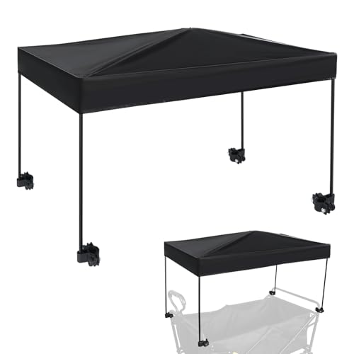 VOONKE Wagon Canopy Cover Garden Push Awning Portable Outdoor Stroller Accessories Awning for Garden Wagon Shopping Camping(Suitable for Folded Gathering Folded Wagon) 19.7 * 32.7 inches