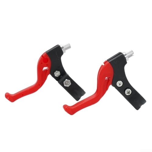 Gdfnmogo 2 palancas de freno de bicicleta/mango de freno de bicicleta, bicicletas de montaña, 2,2 cm de diámetro del manillar compatibles con piezas de repuesto para bicicleta infantil (rojo)