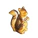 HLbshi 2pc Mini Hand Carved Gemstone Crystal Squirrel Figurine Animal Carving Statue Office Home Decor Pocket Stone 30mm (Golde Tiger Eye)