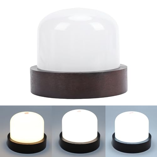 Lámpara de mesa LED MAVIS LAVEN con base de madera miniatura 4