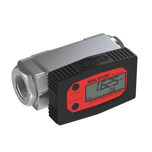 GH-5640 Digital Fuel Meter 3/4 Inch, Heavy Duty Fuel Meter for Diesel, Gasoline, Kerosine, Lubricants, 3/4" NPT