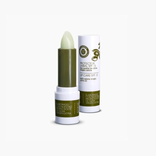Pack 4 Protector Labial SPF15 La Chinata - Hidratación y Protección UV para Labios Secos y Agrietados - Con Aceite de Oliva y Ricino - Nutre, Repara y Previene Sequedad - Ideal para Uso Diario