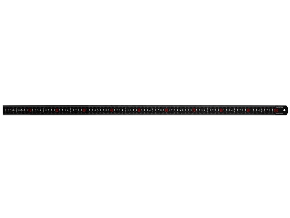 Faithfull Matt Black Hardened Stainless Steel Ruler (Metric) 1M