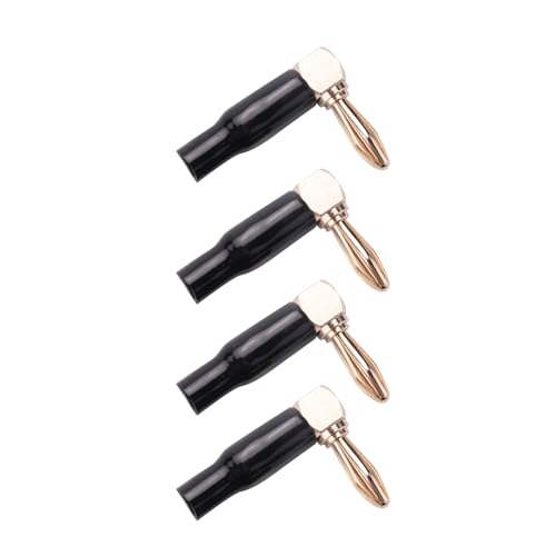 Adaptador cable altavoz con conector banana 4 mm de cobre y tornillo en ángulo recto de 24 piezas 6
