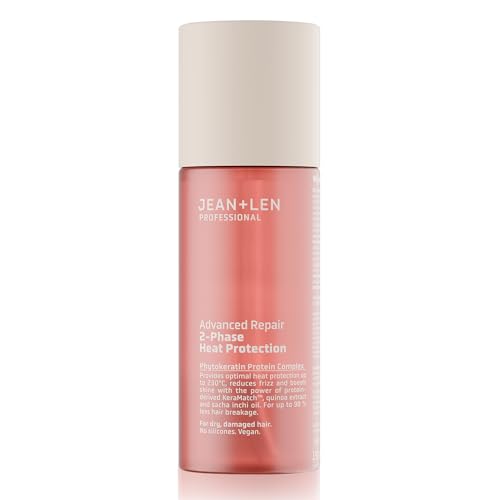 Jean & Len 2-Phase Heat Protection Professional Advanced Repair, reparierendes Hitzeschutzspray für trockenes & geschädigtes Haar, schützt die Haare vor Stylinghitze bis 230 °C, vegan, 150 ml