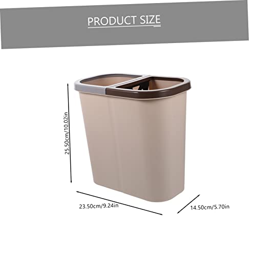 Caneca de basura pequeña rectangular de plástico miniatura 2