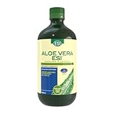 ESI Aloe Vera Gel Puro - Zumo sin aloína, natural con de polisacáridos - Sin gluten, sin lactosa, sin OGM - Apto para veganos - Botella PET con tapón dosificador