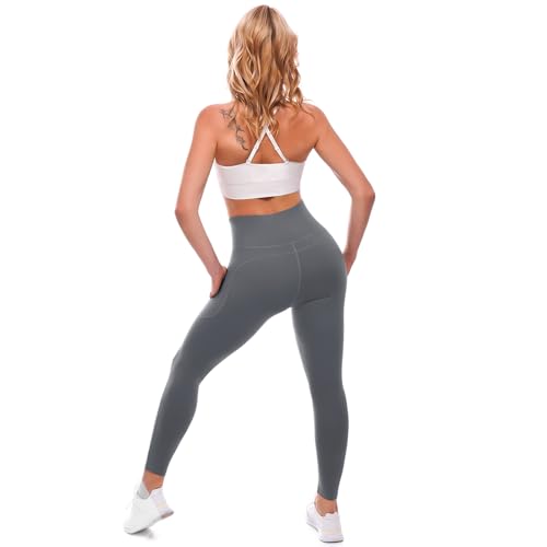 SINOPHANT Thick Yoga Pants with Pockets-High Wasited Workout Tummy Control Yoga Leggings3