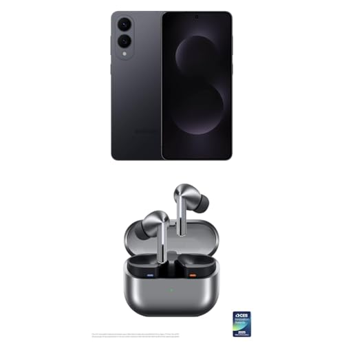 Image of Samsung Galaxy S25 Edge 512GB Unlocked AI Smartphone, Titanium JetBlack w / Galaxy Buds 3 Pro AI True Wireless Bluetooth Earbuds, Silver