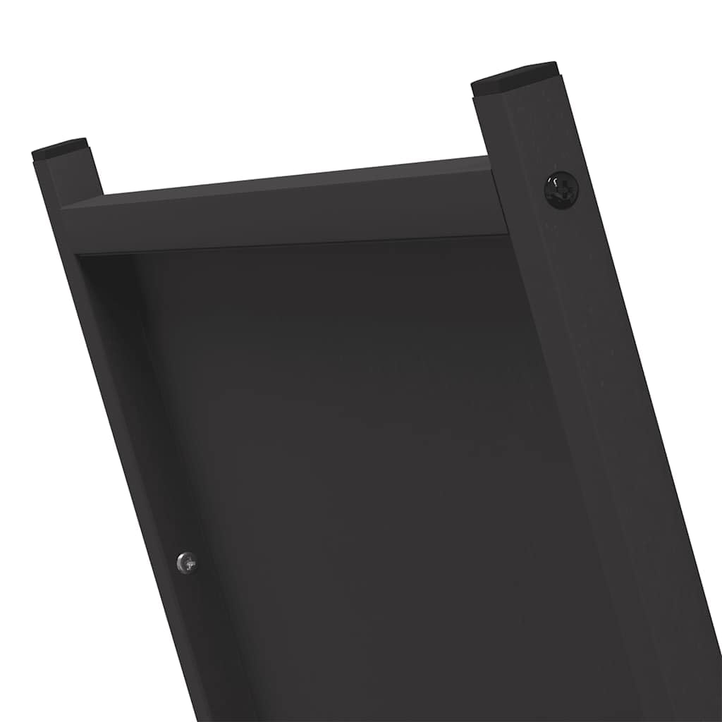 Estantería para leña negra de acero laminado en frío, 69,5 x 35 x 81 cm, estantería para leña con gran almacenamiento, soporte para leña para salón, jardín, terraza, resistente a la intemperie