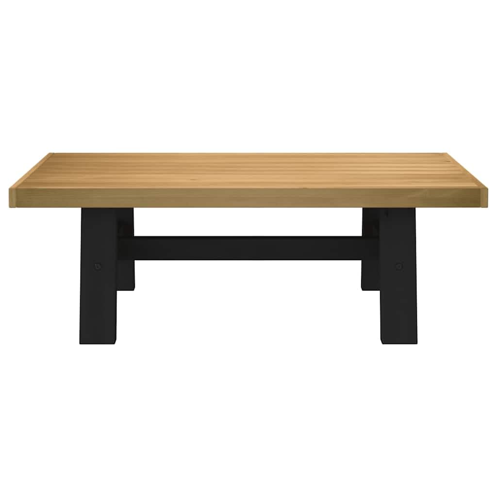 Mesa de centro NOAIN patas en forma de A, 120 x 60 x 40 cm, madera maciza de pino, mesa de café robusta para salón, mobiliario moderno