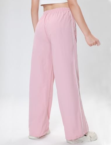 Image of EXARUS Girls Parachute Pants Cargo Hip Hop Wide Leg Baggy Y2K Teen