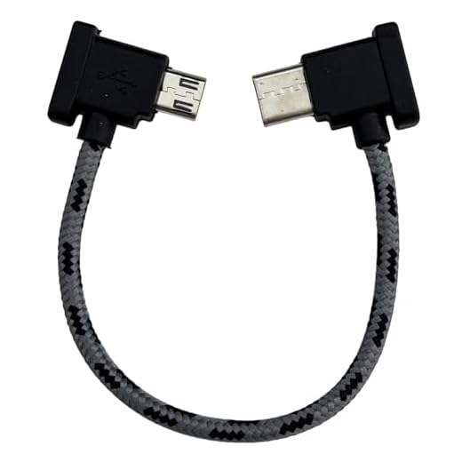 JiangZShangM USB C auf Micro USB Fernsteuerung Kabel, 15 cm geflochten, Micro USB auf USBC Kabel Drohne, Controller Datenkabel TypeC, USBC Fernbedienungskabel für mobile Geräte