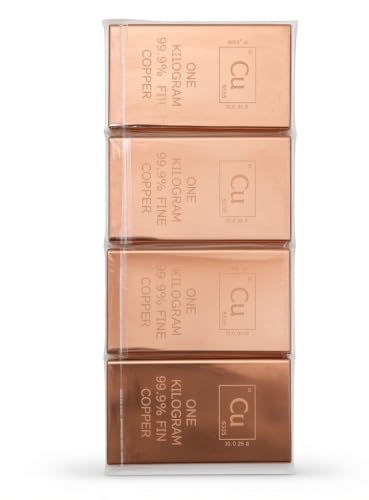 Image of 1 KG Copper Bar 99.99% Pure | 1 Kilo .9999 Fine Copper Ingot Bullion | 1000g (2.2 lbs) Solid Metal Element | Investment Grade Raw Material for Collecting, Casting, Industry, and Physics Experiments