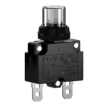 Thermal Overload Circuit Breaker 88 Series 8A 32V DC 125/250VAC 50/60Hz Push Button Reset Switch and Waterproof Button Transparent Cap 1 Pcs