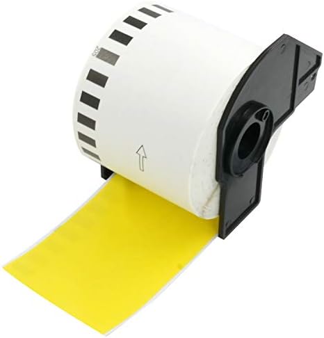 BETCKEY - Continuous Length Labels Replacement for Brother DK-2205 (2.4 in x 100 ft), Compatible with Brother QL Label Printers [1 Rolls/Continuous Labels, Yellow]