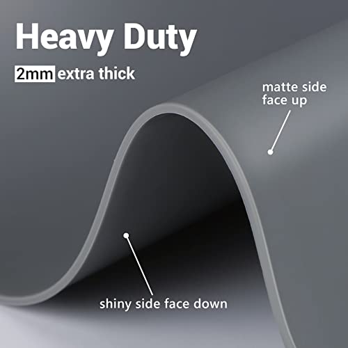 Ewen 27.6X19.5 Inch Silicone Mats For Kitchen Counter - 2Mm Thick Heat Resistant Silicone Baking Mat Large Pastry Mat, Glass Top Stove Cover Countertop Protector Pad For Coffee Maker, Crafts, Gray #TOP3