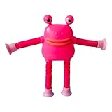Pop Tube Animals - Pop tubi sensoriali giocattolo, tubi di fidget rana per bambini | Coppa di aspirazione telescopica Tubi pop, giocattolo educativo Fun Fidget per il gioco sensoriale, compleanno perf