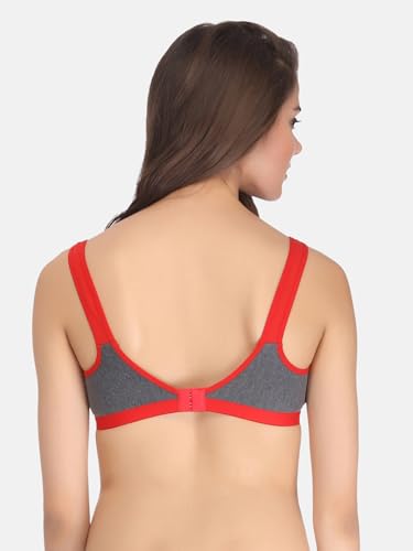 Image of Clovia Women's Cotton Rich Solid Non-Padded Full Cup Wire Free T-Shirt Bra