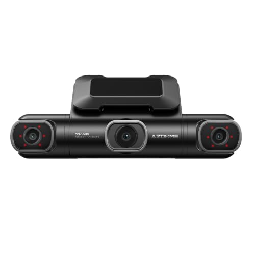 Image of AZDOME 360 4 Channel Dash Cam Front and Rear Inside, Built-in 128GB eMMC, 2K+1080P*3 Dashcam, Left Right, Voice Control, 5G WiFi Dash Camera for Cars with 4 Adjustable Lenses, IR Night Vision, M660