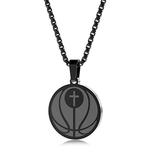 Jewelady Sports Pendant Luke 1:37 Athletes Necklace Baseball Football Soccer Basketball Volleyball Team Coach Gift Inspirational Pendant For Boys Girls #TOP16