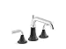 Kohler T26440-4-CBL Tone Deck Mount Bath Faucet Trim with Diverter SPOUT, Polished Chrome/Matte Black
