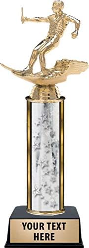 Crown Awards Water Skier Male Trophies, Personalized Silver Water Skier Male Trophy with Custom Engraving Prime