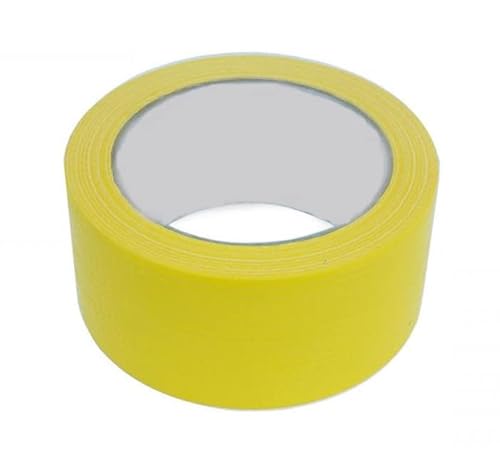 OPIROS Nastro Telato Americano Universale 50 mm x 25 metri Impermeabile Isolante Aderente Multi Superficie Resistente Rinforzato Prodotto Multiuso Riparazioni Fai Da Te (Giallo)