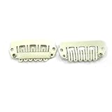 haartressen clips in 5 Farben Tressenclips Gr. M 2,8x1,4 cm Clips Clip in Extensions Ersatz Tressen Clip Haartressen (5 Stück, blond)