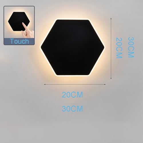 Aplique de pared interior LED blanco cuadrado con control táctil de 30cm 2