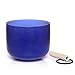TERRITORY A note Third Eyes Chakra Indigo Colored Quartz Frosted crystal singing bowl 8 inch