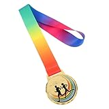 JECOMPRIS Medalla para Competiciones de Atletismo y Maratón de Zinc Cordón para Cuello, Ligera y Resistente, para Eventos al Aire Libre y Pista