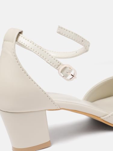 Image of Marc Loire Women's Pointed Toe Block Heel Fashion Sandals with Buckled Ankle Strap