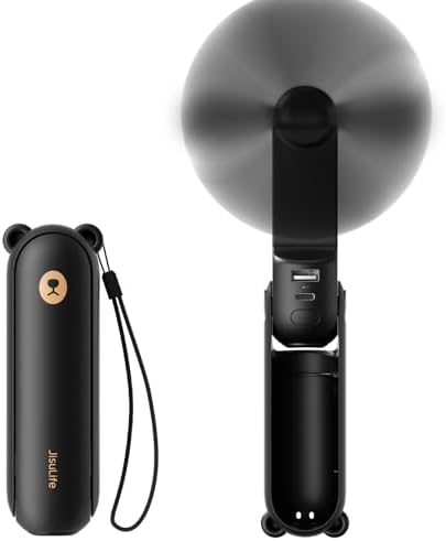 JISULIFE Handheld Mini Fan, 3 IN 1 USB Rechargeable Portable Fan ...