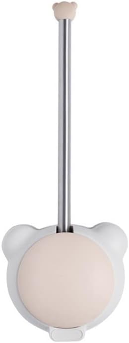 Toilet Brush Holder Toilet Brush Holder Household Wall-mounted Toilet Bowl Brush Bathroom Long Handle Cleaning Brush with Base 360° No Dead Angle Toilet Cleaning Brushs Toilet Brush Holders(Gris)