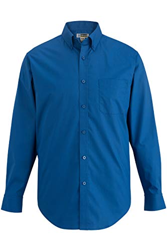 Edwards Men's Long Sleeve Stretch Poplin Shirt X-Large Royal Blue