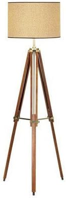 Cherry Finish Wood Surveyor Tripod Floor Lamp Tripod 1-Light Floor Lamp