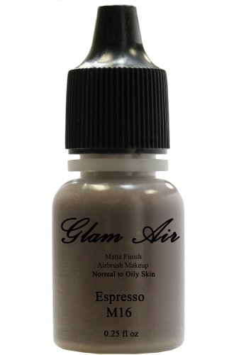 Glam Air Airbrush Water-Based Foundation In Set Of 5 Assorted Dark Matte Shades (For Normal To Oily Dark Skin) #TOP7