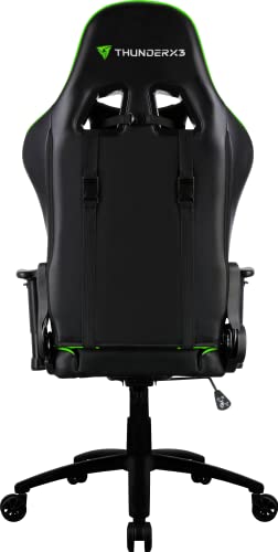 Cadeira Gamer Profissional TGC12 Preta/Verde ThunderX3. glide