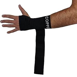 COPPER HEAL Adjustable Copper Wrist Support Brace – Compression Sleeve for Carpal Tunnel, Arthritis & Tendonitis – Right & Left Hand – Unisex Pain Relief Wrap
