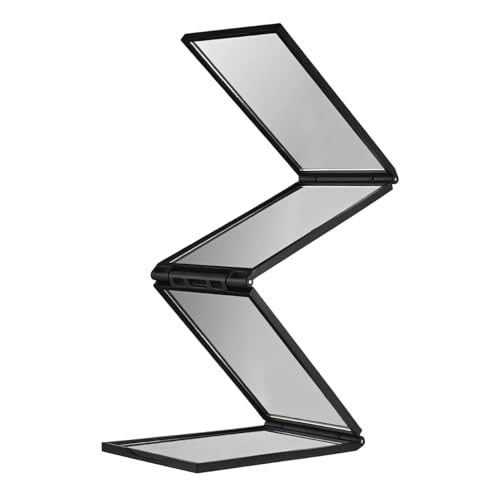 tiyiyok Espejo 360 Grados, Specchio 4 Vie, Espejo Plegable de Bolsillo, Specchietto da Borsa Pieghevole, Specchio da Viaggio Pieghevole para Corte de Pelo, Estilo de Estilo, Belleza